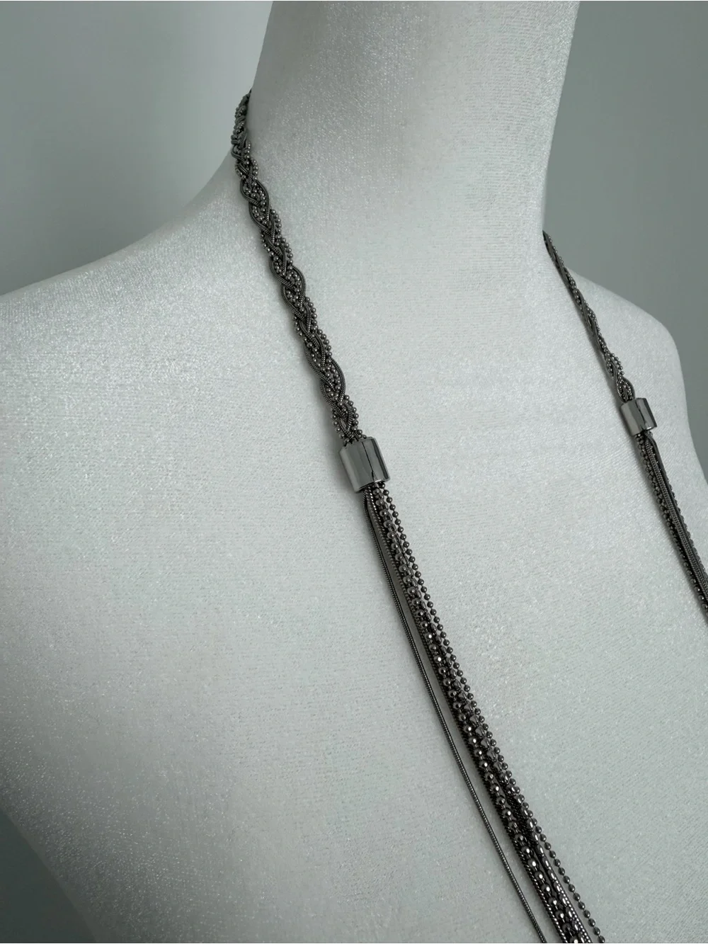Chico’s silver tone Multi-Strand Long Necklace -‎ Women Jewelry